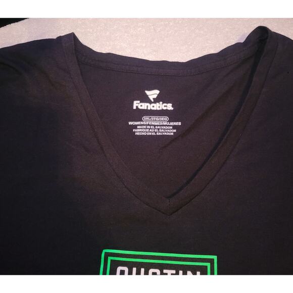 Fanatics Branded Black Austin FC soccer team Women's 3XL V-neck t-shirt - Picture 5 of 8
